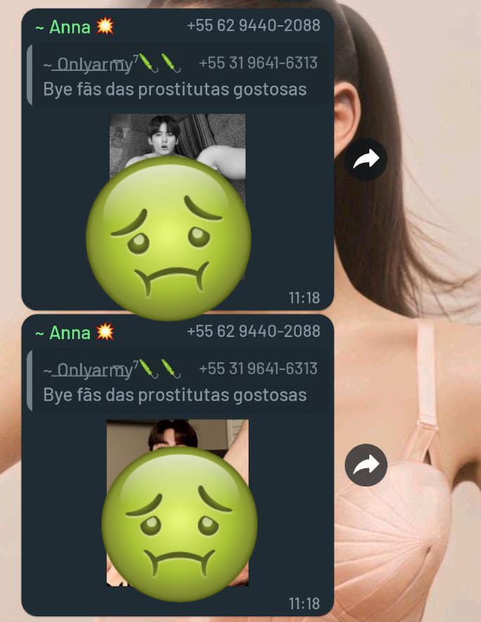 huhthvjk's tweet photo. DENUNCIEM! números de Blinks que enviam figurinhas p*rn0gr4f!cas do bangtan!

11 95133-7795
13 99121-0664
31 8340-5795
51 9482-3294
62 9440-2088
81 8564-3919 https://t.co/viT9y7Om12