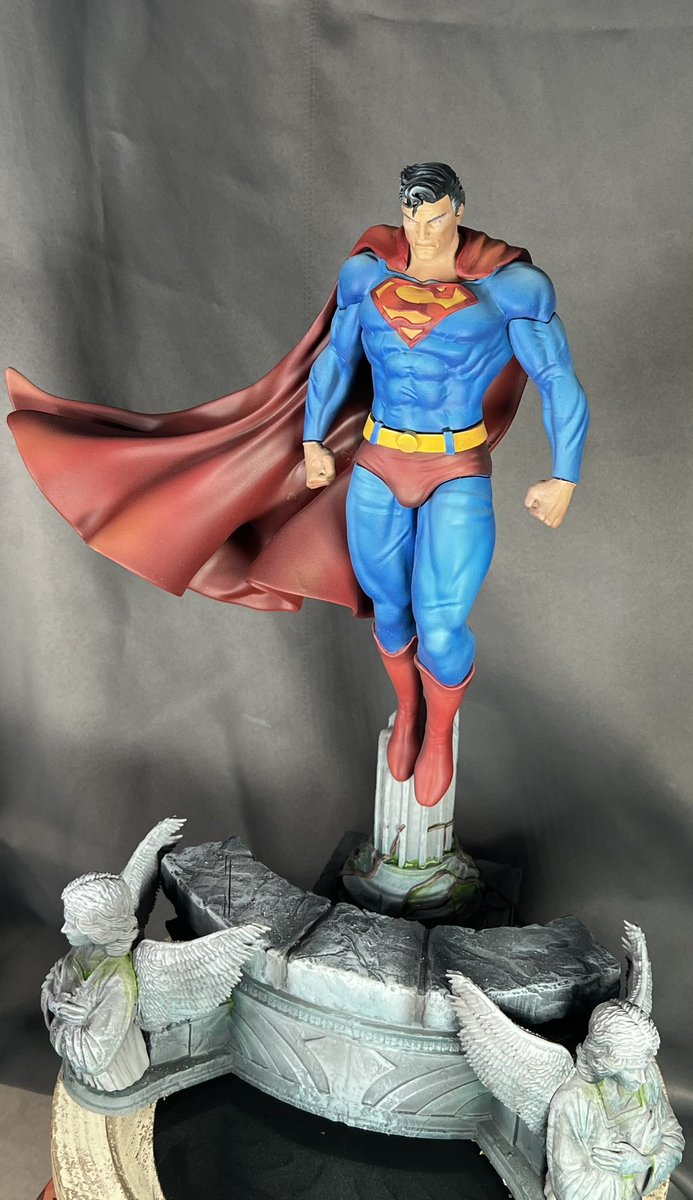 minisbymeyer's tweet photo. This Superman 3d print my studio printed and painted is fantastic. We printed it at 100% making it about 15-1/2” tall. Want one? Let me know and we can chat about it. #SupermanAndLois #superheroes #forsale #printandpaint #warhammer #dccomics #marvelcomics https://t.co/JIgLuthUR6