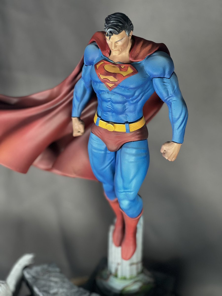 minisbymeyer's tweet photo. This Superman 3d print my studio printed and painted is fantastic. We printed it at 100% making it about 15-1/2” tall. Want one? Let me know and we can chat about it. #SupermanAndLois #superheroes #forsale #printandpaint #warhammer #dccomics #marvelcomics https://t.co/JIgLuthUR6