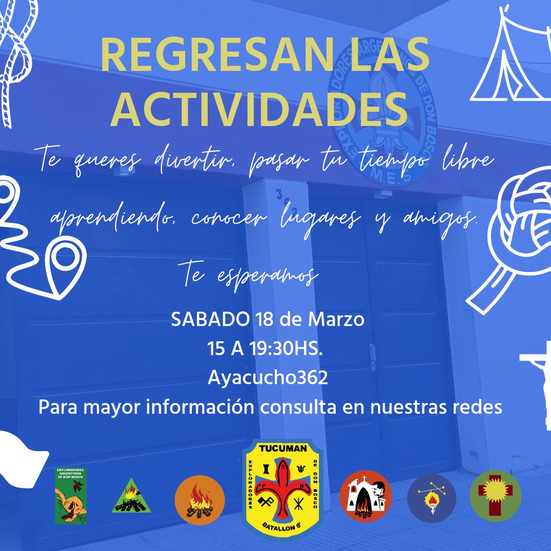BatallonOchoTuc's tweet photo. 📌 Aquellos niños/as que asistan por primera vez ir acompañados por un mayor para recabar información sobre la inscripción.

#SiempreListos
#EstaEnNuestrasManos https://t.co/U8Zh7Z5h5s
