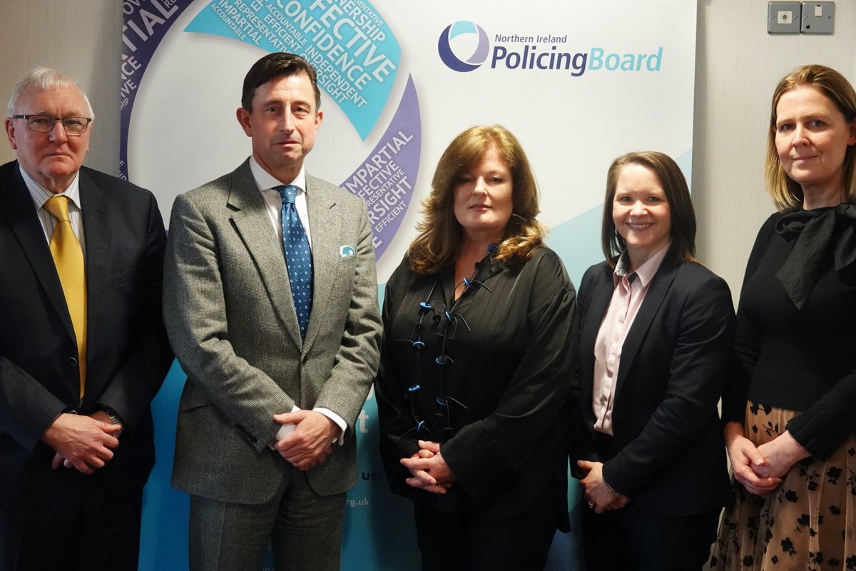 Good introductory meeting today with our Chair Deirdre Toner, Vice Chair Edgar Jardine &amp; CEO Sinead Simpson with <a href="/HMICFRS/">HMICFRS</a>  Matt Parr &amp; Alison Jackson on the inspection programme and work ongoing for @policeserviceNI