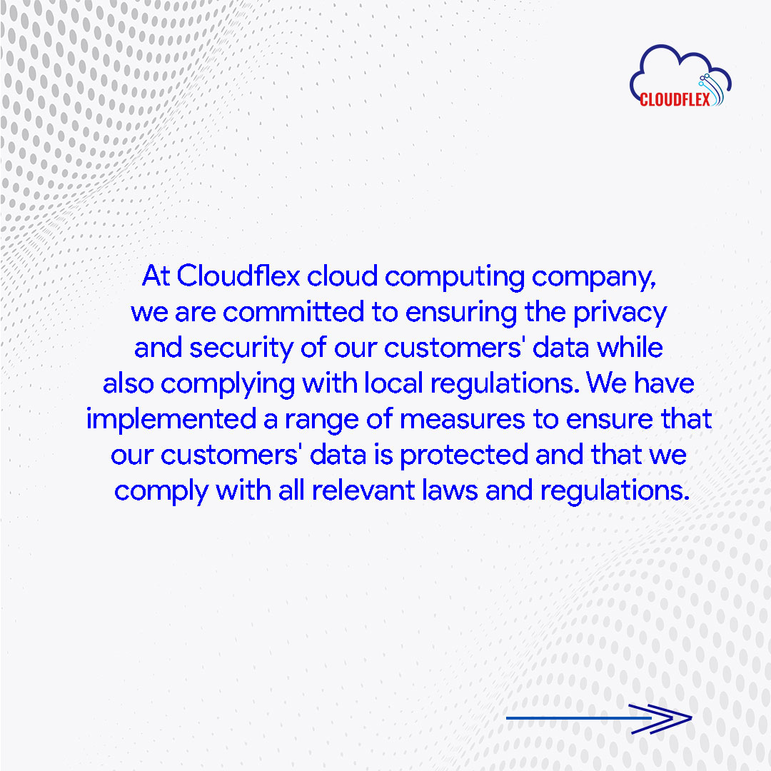CloudflexNG's tweet image. How does your Nigerian cloud computing company ensure data privacy and compliance with local regulations?

#Cloudfaq #datasecurity #dataprivacy #cloudcomputing  #startupNigeria #nigeriaentrepreneur #lagosstartup #Nigeriatech  #africastartup #Nigeriatech #cloudflexng