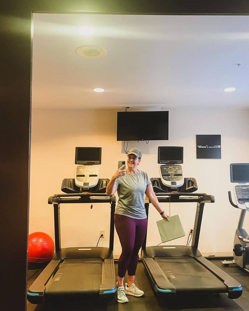 I’m in Ohio, in a hotel exercise room, with a sturdy D-ring binder in my hand. Inside the binder, are talks I will be delivering at a retreat this week. 

In preparation, I practice my messages by walking them out on the treadmill. (Hi, I’m old-fashioned… instagr.am/p/Cpz8Oa8MhUV/