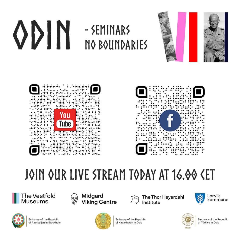 We are going live soon! 🎥🌎 #ThorHeyerdahl #OdinSeminars youtube.com/live/QoN18TaCk… We will explore & draw cross-cultural conclusions! 🇳🇴 #Norway 🇦🇿 #Azerbaijan 🇰🇿 #Kazkahstan 🇹🇷 #Türkiye