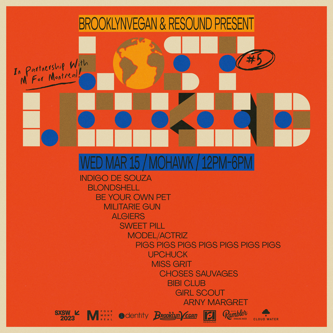 Day 1 of BrooklynVegan &amp; Resound Presents' FREE #SXSW day parties features Indigo De Souza, Blondshell, <a href="/byopband/">Be Your Own PET</a>, Militarie Gun, Algiers, Sweet Pill, Pigsx7, and more. Starting at 11:30AM at Mohawk. Lineup &amp; RSVP: brooklynvegan.com/bv-sxsw-2023-l…