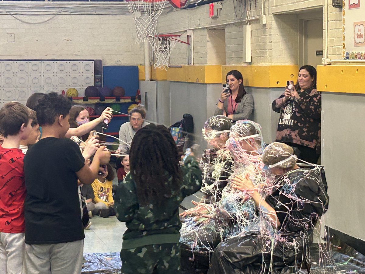 WickliffeSRO's tweet photo. Last Friday I was honored to be a special guest with the Wickliffe Elementary Principals, Mrs. Bearer and Mrs. Makee, to be silly stringed by the two classes who raised the most money for a fundraiser! It was a mess but we all had a blast! @WickElementary #wickpride https://t.co/YEmdpyPNRL