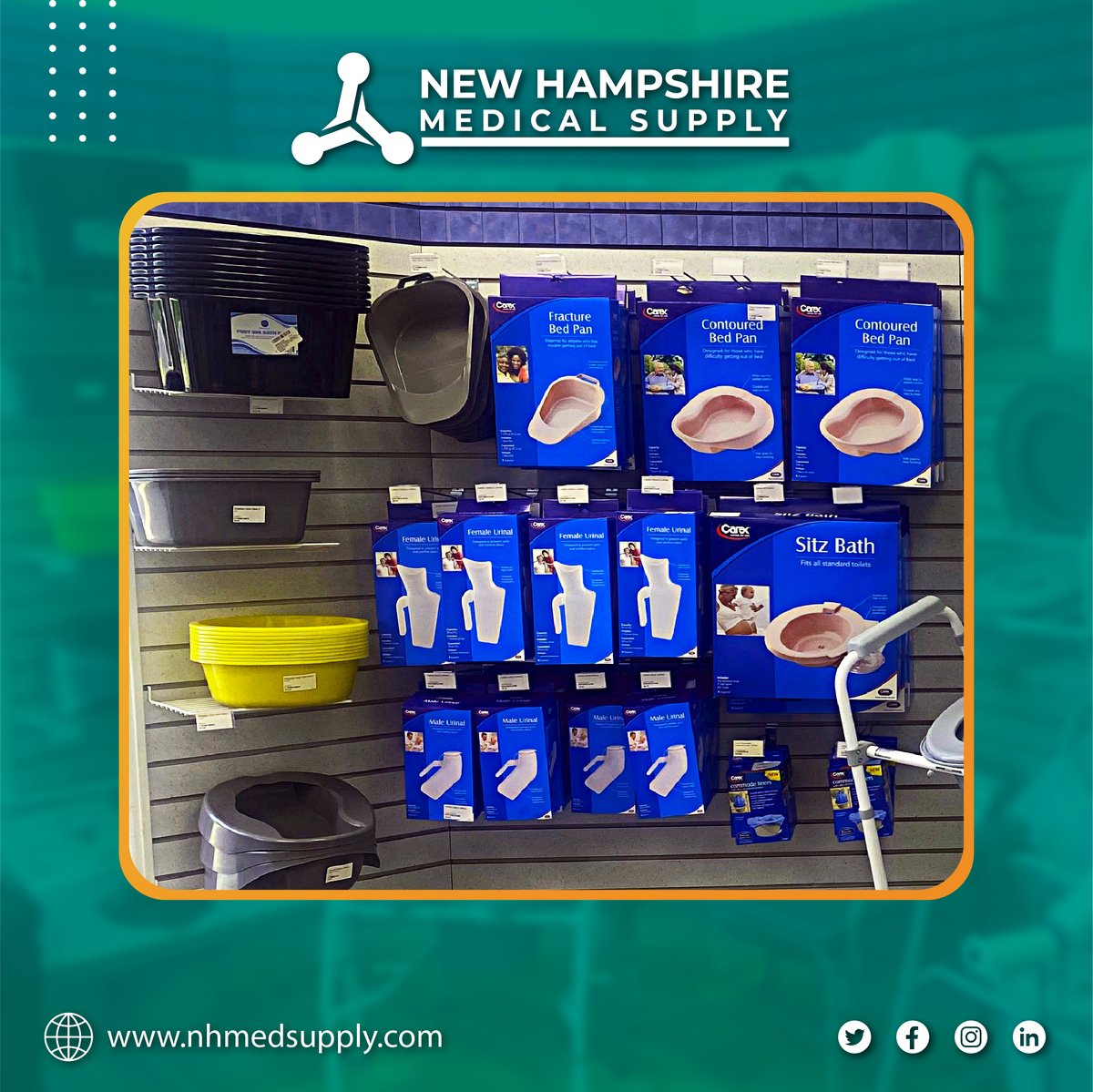 nhmedofficial's tweet image. New Hampshire Medical Supply is the most comprehensive local source for great buys on thousands of medical, surgical, and home health products.

#bathchair #bedpan #sitzbath #commode #newhampshire #pharmacy #medicaldevices #medicalequipment #disability #disabilityinclusion