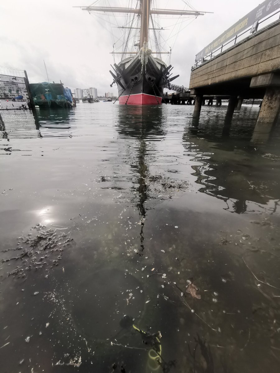 Al2kA's tweet photo. Testing 2023 ocean tech @SnapperGPS alongside 1863 steam boat tech (HMS Warrior) here in Portsmouth at @arribada_i's office. That's 160 years later! @WILDLABSNET https://t.co/MkCgQ5ecx7