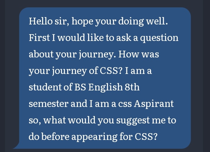 aitzaz_mayo's tweet photo. CSS preparation k bary mein yehe hai k take it as Hi Fi Matric exam.

Do Ratta for all 11 subjects and aik Essay k lie 5/10 hazar wala online tutor ly lyn aur regularly essays ko likh likh k ratta lagaen.

Achi position ajaegi. https://t.co/rEdSpsgXT7