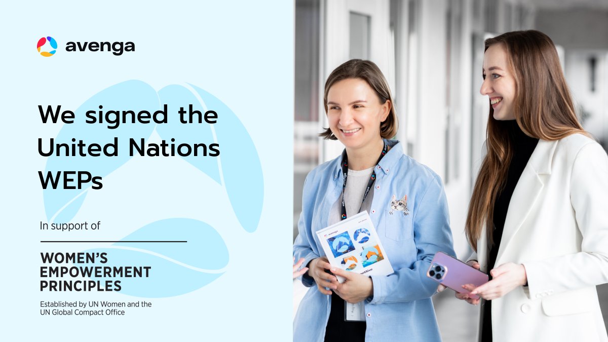 Avenga_Ukraine's tweet photo. Avenga has signed the Women's Empowerment Principles, initiated by the @globalcompactand and @UN_Women!

We are currently developing an action plan for implementing WEPs, which will include: organizing educational events and supporting women's professional development. https://t.co/CHBXeh70ra