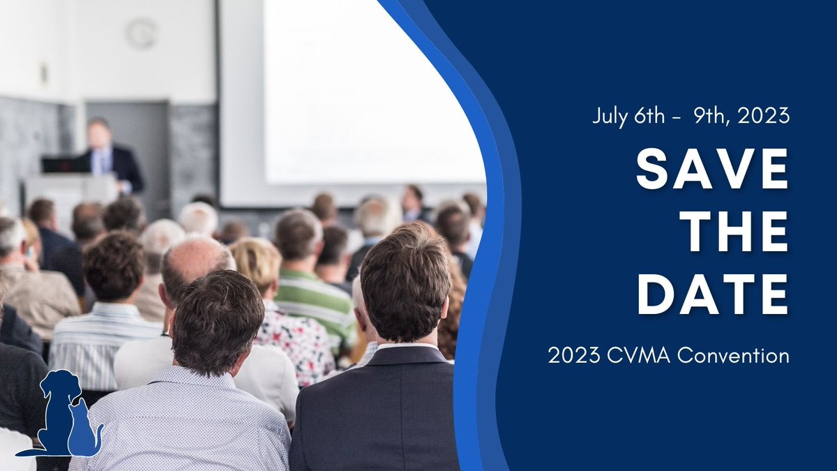 Save the Date! The @CanVetMedAssoc (CVMA) is hosting the 2023 CVMA Convention from July 6-9 in Quebec.

Learn more and register here: canadianveterinarians.net/education-and-… 

#CASCAMA #CVMA #CanadianVeterinarians #ShelterMedicine #ShelterAnimals #AnimalMedicine #VetsOfCanada #AnimalShelter