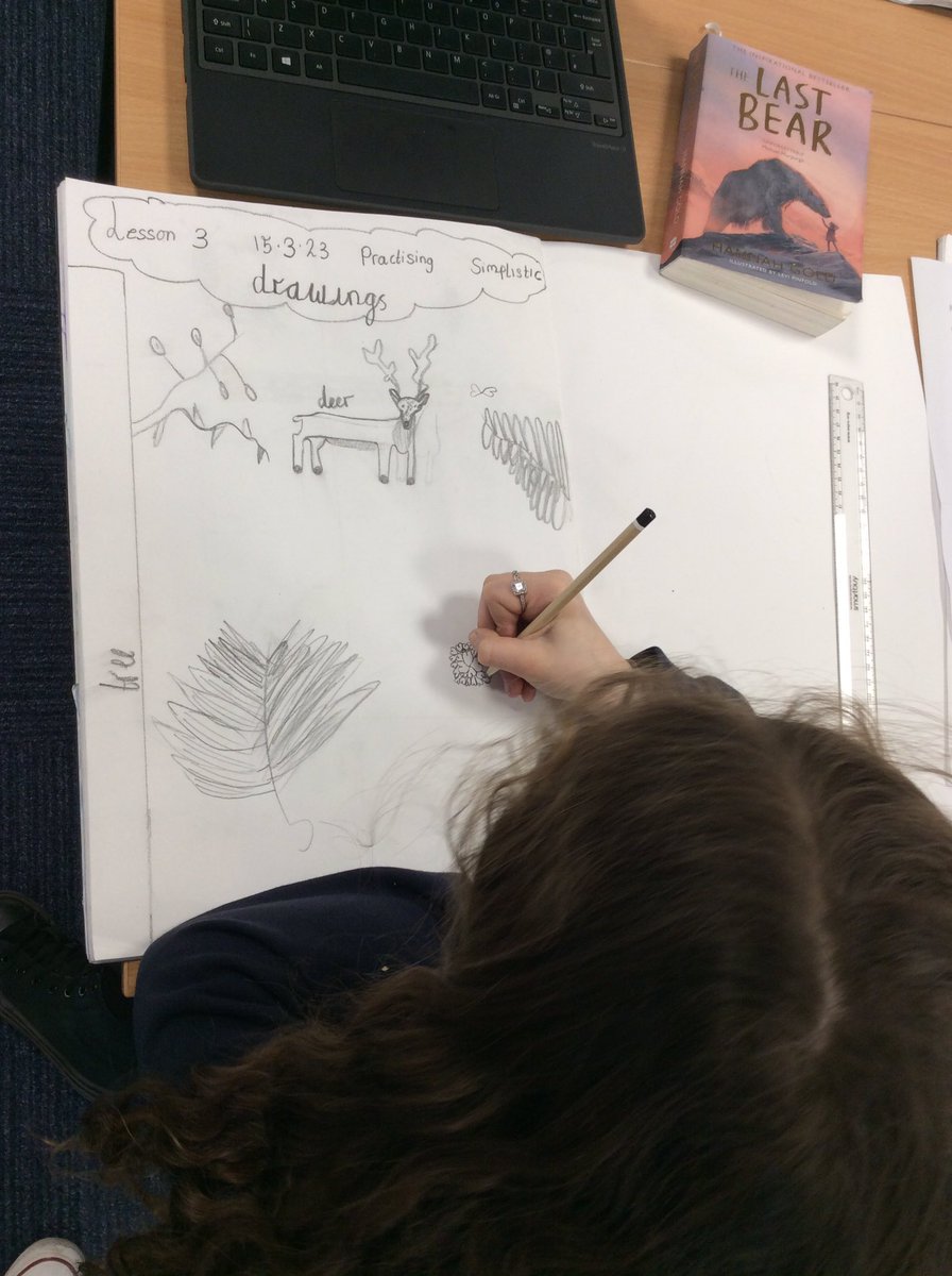 Year 6 are busy practising using a stylistic, simple illustrating style ready for planning their own ‘On the Origin of Species’ front cover #bcps