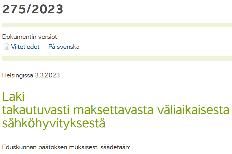 Kuten aikaansa seuraavat tietävät, eduskunnalta kävi käsky, että
* sähköhyvitystä *
pitää toteutettaman laskuilla, jotka lankeavat maksuun lähestyvästä aprillipäivästä lukien.

Koska kyse ei suinkaan ole aprillipilasta, rohkenen ketjuttaa hankkeen aprillimaisista käänteistä.
1/