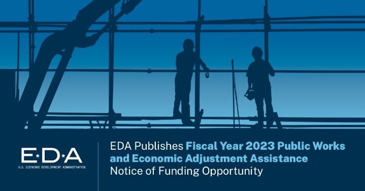 US_EDA's tweet photo. 📍Now Open | The 2023 Public Works &amp; Economic Adjustment Assistance Notice of Funding Opportunity is now LIVE. 

View application requirements &amp; review procedures: https://t.co/qHoKKNYlKi

No deadline. Apps accepted on ongoing basis. https://t.co/wWBQQQBVVh