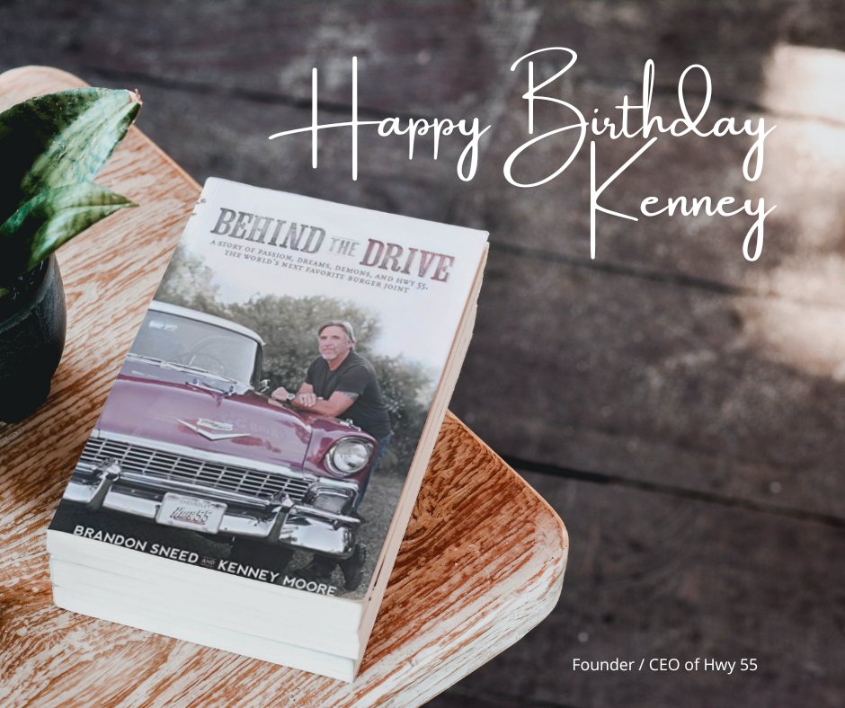 Hwy55Burgers's tweet photo. 🎈 Help us wish the founder & CEO of Hwy55, Mr. Kenney Moore, a HAPPY BIRTHDAY!
🙌🎉🎂😀
🍔 Get to know him more by ordering his book, Behind the Drive, today.
🎉 Happy Birthday Kenney!
#happybirthday #birthdayboy #ordertoday #behindthedrive #hwy55eats https://t.co/dNO4rng8Og