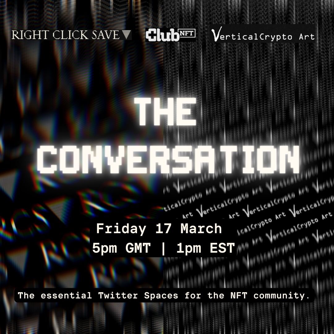 ⏰SET A REMINDER FOR FRIDAY!
x.com/i/spaces/1dRJZ…

👥THE CONVERSATION continues with…

❄️NFT Best Practices for Uncertain Times ❄️

<a href="/club_nft/">ClubNFT</a>’s very own <a href="/peergrid/"></a> and @CRYPtomCHAMBERS answer your questions with <a href="/verticalcrypto/">VERTICAL</a> and <a href="/RtClick_Save/">Right Click Save</a> 

Guests
<a href="/theog__/">Theo Goodman</a>