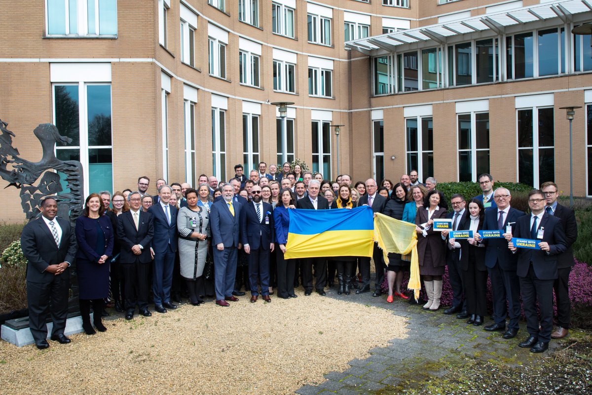 SLOinNL's tweet photo. During @OPCW #EC102 Ambassador Drofenik 🇸🇮 joined EU and partners in expressing our unwavering support for Ukraine 🇺🇦 

#StandWithUkraine️ https://t.co/sDW7JWjN6y