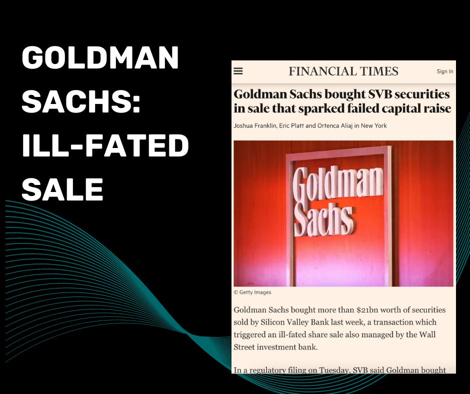 1ATHStudio's tweet photo. 💸 Goldman Sachs buys $21bn securities from SVB leading to $1.8bn loss.📉 US Treasuries & mortgages mostly sold.🏦 SVB failed to raise $2.25bn & lost 25% deposits.🙅♀️ Better risk management needed in banking. #BankingChallenges #RiskManagement #GoldmanSachs #SiliconValleyBank https://t.co/sxD2T8Ij5Y