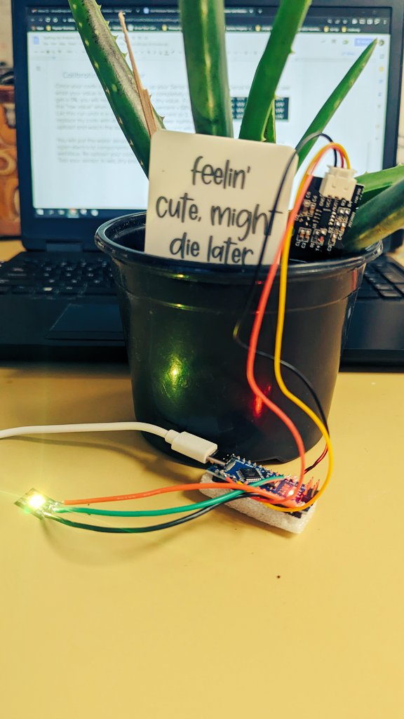RadRose_'s tweet photo. Today in STEAM Coding:

Students are soldering and calibrating moisture sensors to talk with LED lights to tell them when they need to water their plants! 
#Steam #Stem #STEMEducation #STEAMEducation #STEAMByRose #STEAMCoding #AppliedCS #SMARTGoals #AcademicTwitter #Education https://t.co/ES0eNOa6jd