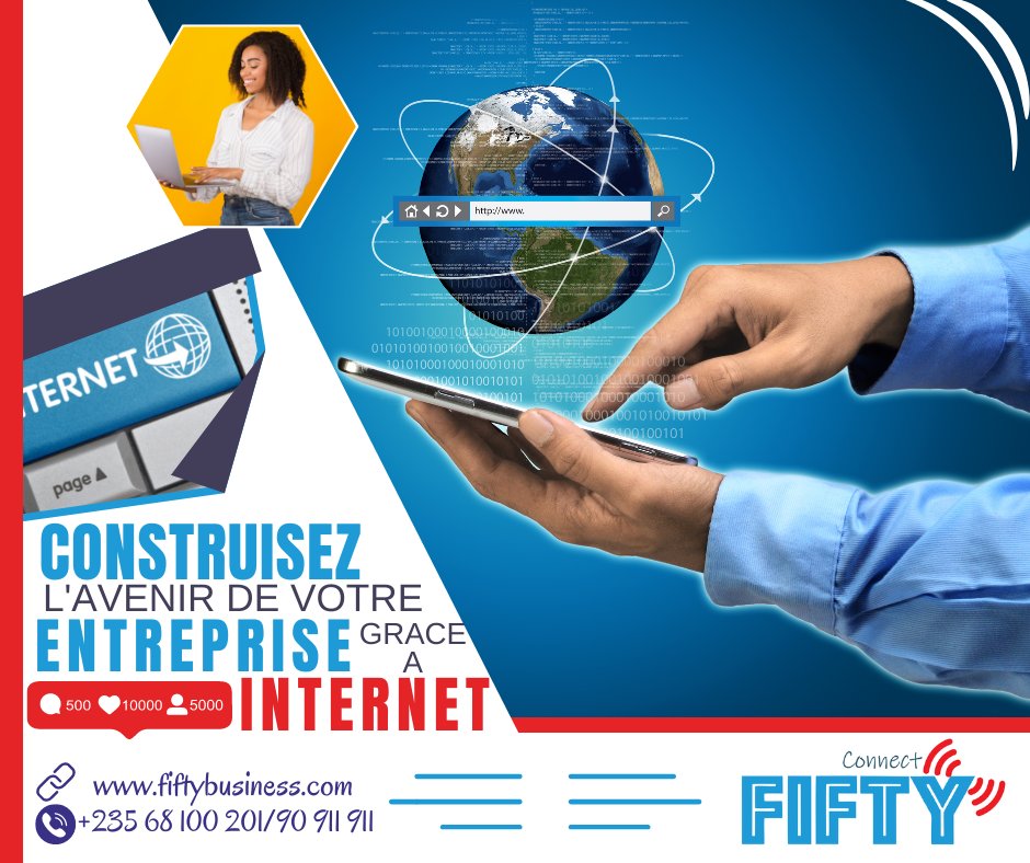 FiftyBusinessSA's tweet photo. #Tchad
Construisez l'#avenir de votre #entreprise grâce à l'internet. https://t.co/9WJGGhLlvw