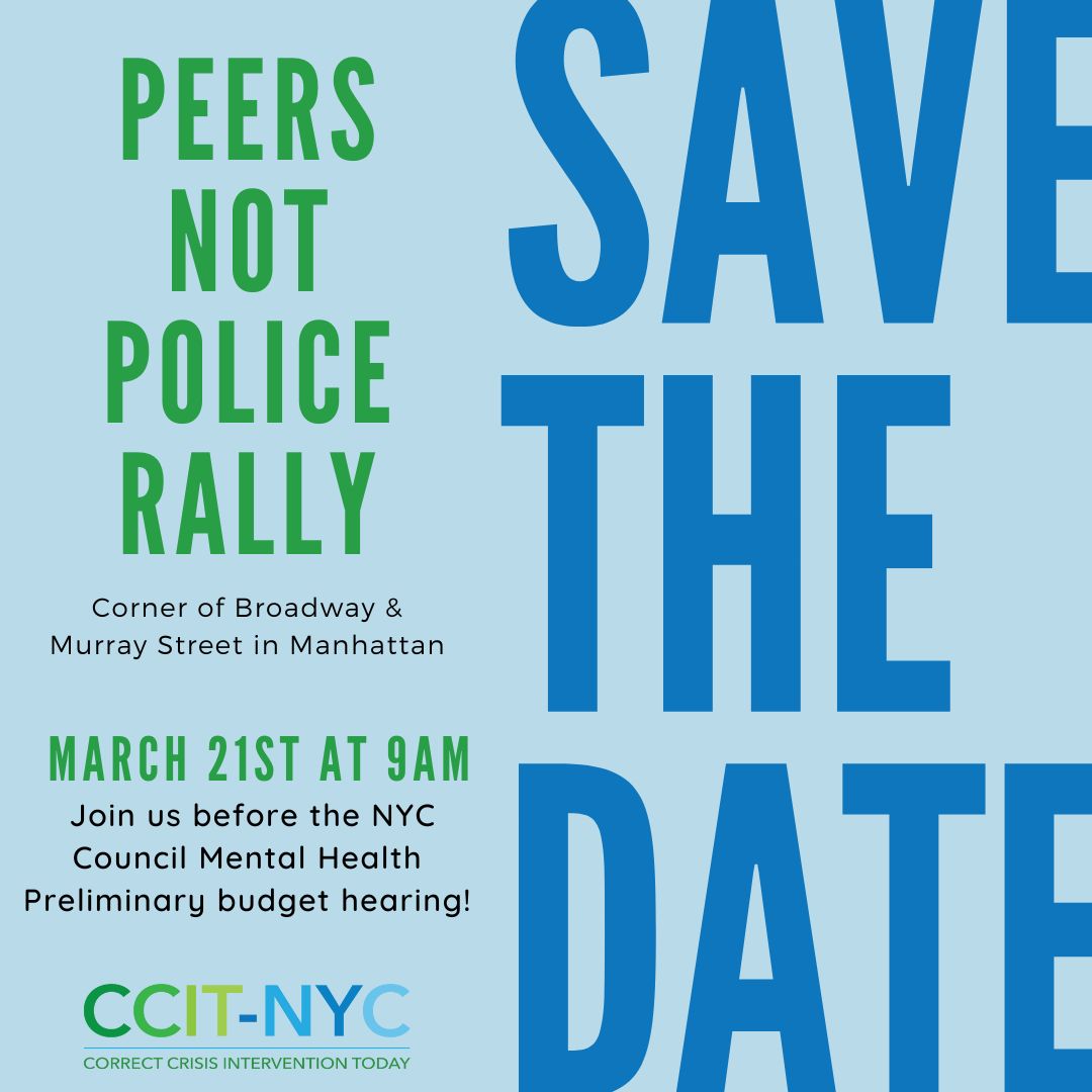 Make sure to mark your calendars for a #PeersNotPolice Rally next Tuesday at 9AM before the  <a href="/NYCCouncil/">New York City Council</a> preliminary budget hearing on the corner of Broadway &amp; Murray.

eventbrite.com/e/peers-not-po…