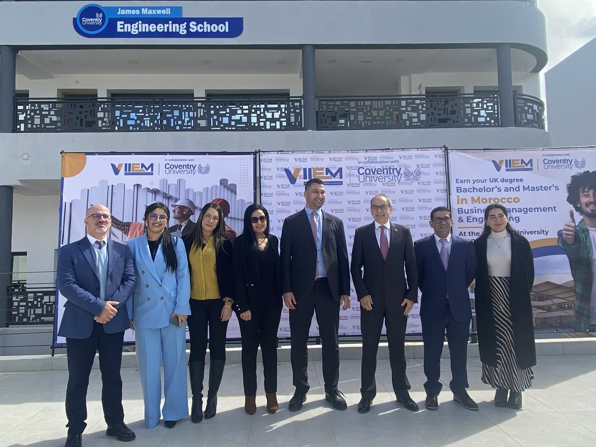 Exciting visit to <a href="/covcampus/">Coventry University</a> new branch opening soon in #Bouskoura - Casablanca, the first British University campus branch to open in Morocco 🇲🇦 . 
As more Moroccans embrace British 🇬🇧 education,  we look forward to seeing more British Universities opening across the country.