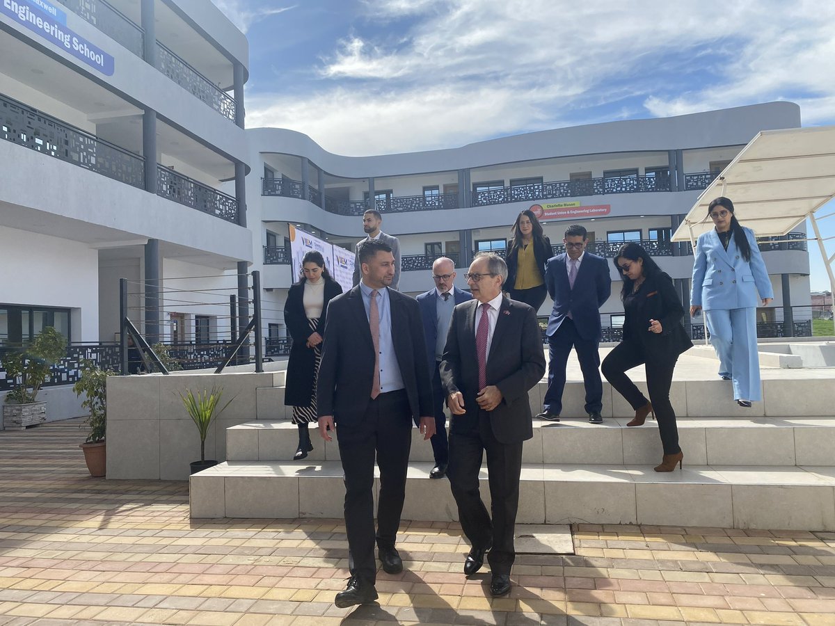 UKinMorocco's tweet photo. Exciting visit to @covcampus new branch opening soon in #Bouskoura - Casablanca, the first British University campus branch to open in Morocco 🇲🇦 . 
As more Moroccans embrace British 🇬🇧 education,  we look forward to seeing more British Universities opening across the country. https://t.co/bRGqOx6fRx