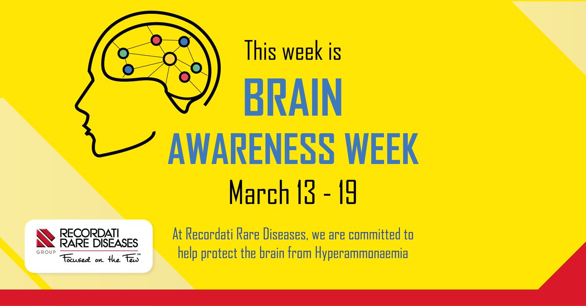 This week is the #BrainAwarenessWeek. At Recordati Rare Diseases, we are committed to raise awareness and improve care of patients with #Hyperammonaemia.