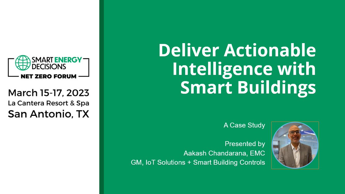 EMC_Energy's tweet photo. Proud to present at #nzf23 Spring! If you are attending @SmartEnergy2020's Net Zero Forum Spring, our General Manager of IoT Solutions + Smart Building Controls, Aakash Chandarana will be presenting today about #SmartBuildingControls. 

Learn more: https://t.co/VFHkV3JdbV. https://t.co/t75qJWReSY