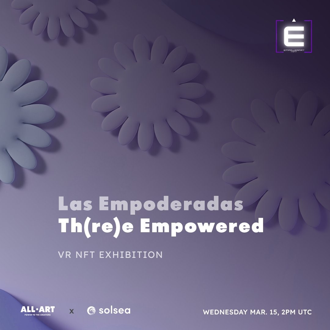 Ya está disponible la tercer Exhibición #VR en colaboración con <a href="/SolSeaNFT/">SolSea</a> 

En esta oportunidad, es una especial por el #Mes de las #Mujeres, esta exhibición son con obras de nuestras #artistas <a href="/aralennachan/">aralenna</a> <a href="/maryanajan/">Mariana Jan</a> <a href="/_WolfWarrior_/">Enya Loboguerrero</a> 

Descubre más aquí: solsea.io/e/th(re)e_empo…