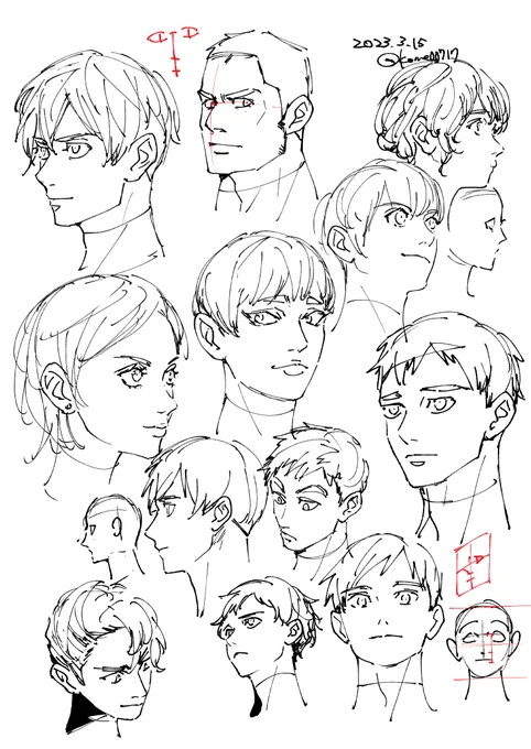 3Dモデルをアタリにして描いてみる練習 