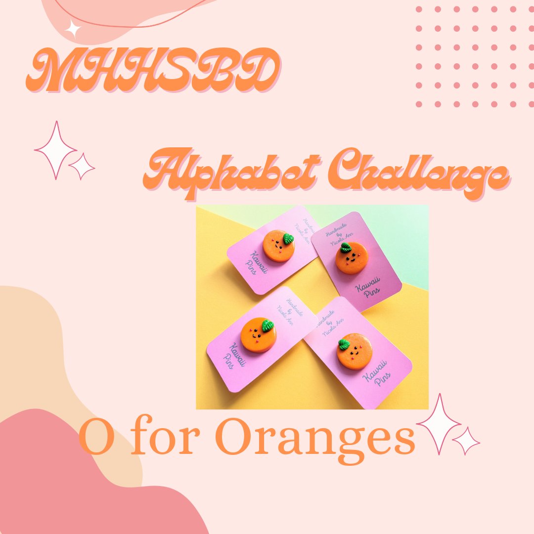 #MHHSBD #AlphabetChallenge 
O for Oranges. These kawaii Orange pins are on handmadebynicolaann.uk now
#CraftBizParty #UKMakers #thecraftersuk #kawaii #HumpDay