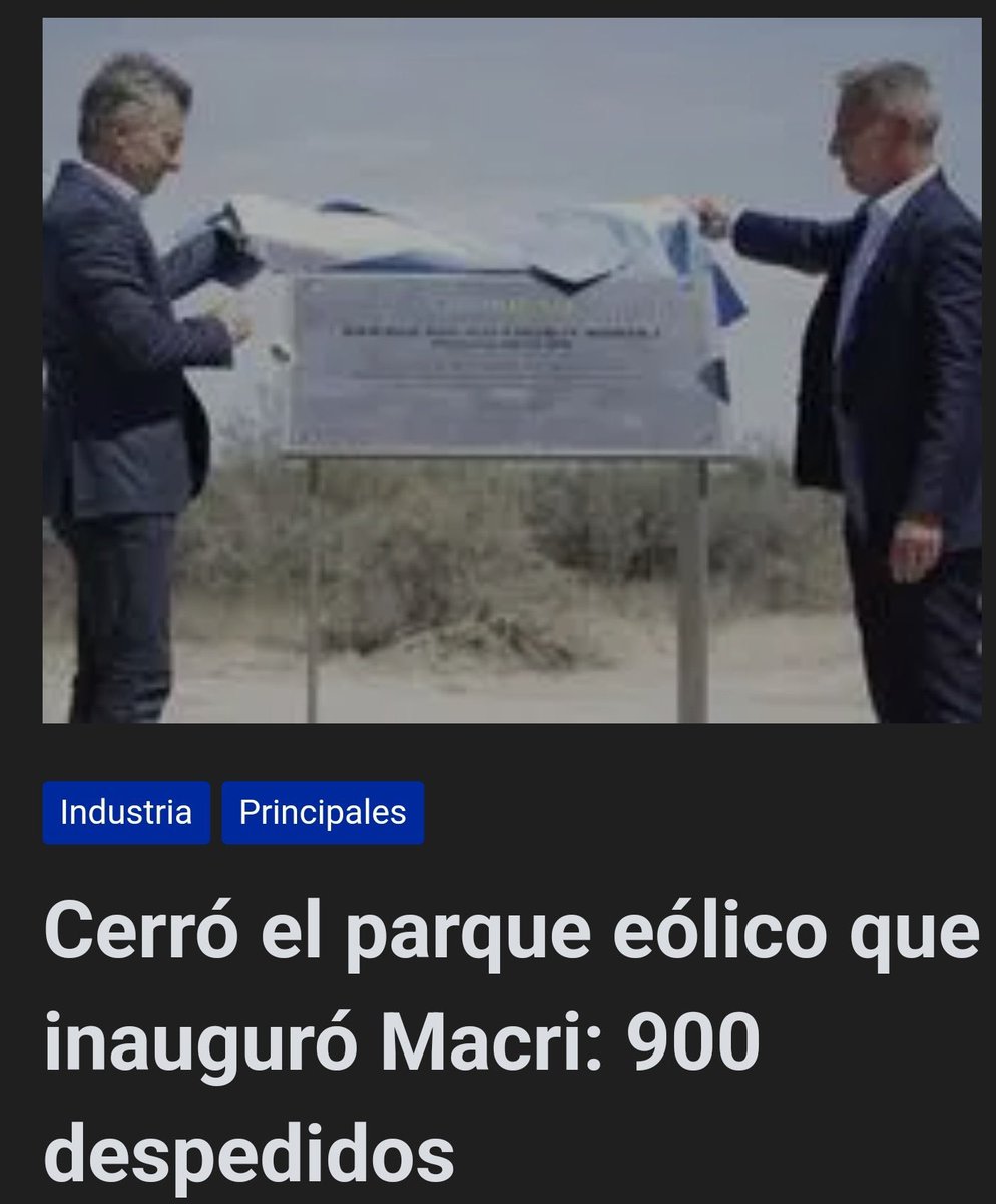 atlanticsurff's tweet photo. Me conecto para decirles que Cristina hizo cerrar el parque eólico dejando 900 familias sin empleos y medio país sin luz. Ahora sigan con lo suyo. 👇👊💣✌🏿 https://t.co/wVbVtWCsj1