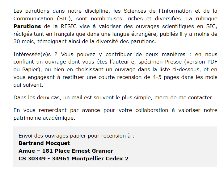 BertrandMocquet's tweet photo. @annecordier ohhhhhh le bel ouvrage qui pourrait être au prochain appel à récension de la #RFSIC... tentée ? https://t.co/pdfFvj54ba
