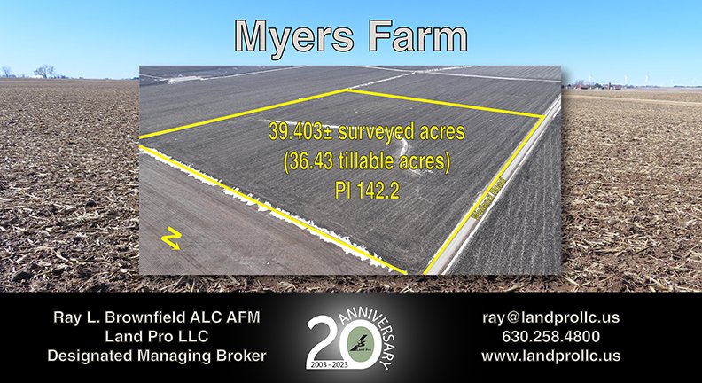 landprollcus's tweet photo. IT’S AUCTION DAY!
Myers Farm
IN-PERSON &amp; LIVE ONLINE
39.403± surveyed acres
PI 142.2
Meriden Township | LaSalle County IL
March 15, 2023 | 2:00 pm
Resource Bank | Leland, IL
https://t.co/OjbCXrrFmo https://t.co/bDoj7k19QB