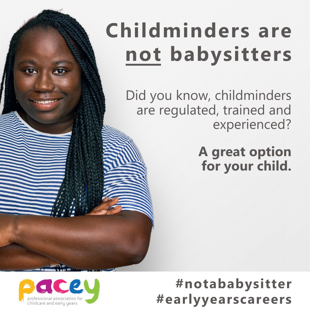 BoltonStartWell's tweet photo. Do you think childminders are just babysitters? You couldn’t be more wrong. Join @PACEYlocal’s
campaign and spread the word about the benefits of using a childminder.
Find support: https://t.co/1lJbBn6PB0 #notababysitter #childcarechampions https://t.co/VyYlwqN0Qv