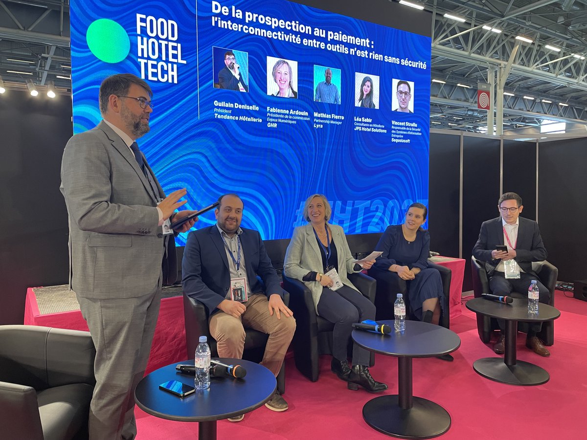 sequoiasoft's tweet image. #FHT2023 [Table Ronde] La #cybersecurite est devenu un enjeu prioritaire pour les hôtels avec la recrudescence des cyberattaques. Réglementation, certifications, dispositifs et best practices. On donne les clés aux hôteliers et aux groupes pour vous protéger contre ces risques.
