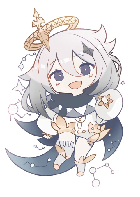 パイモン、アルベド、雲菫、ロサリアを描かせていただきました～ご参加お疲れ様でございます!  
