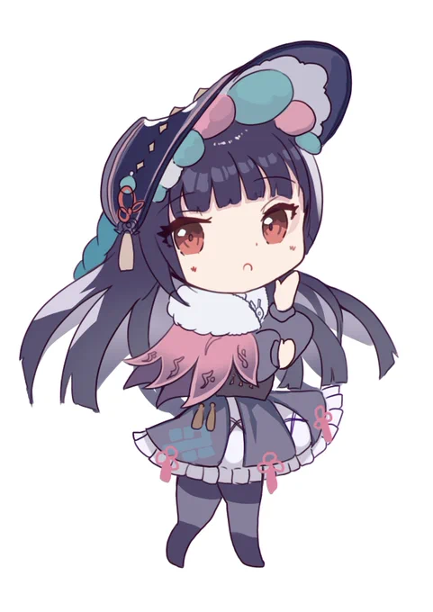 パイモン、アルベド、雲菫、ロサリアを描かせていただきました～ご参加お疲れ様でございます!  