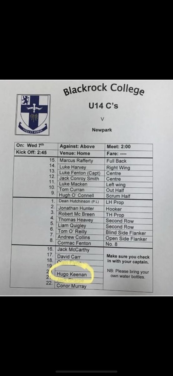 ward_ben's tweet photo. 1/2 Here’s a pic to show to any kids or parents upset at not being in the ‘top’ team or playing where they think they should be. Possibly the best 15 in the world right now at 13 years of age. Coaches opinions differ and kids all progress in different ways and at different times. https://t.co/Ef3nPRkt4R