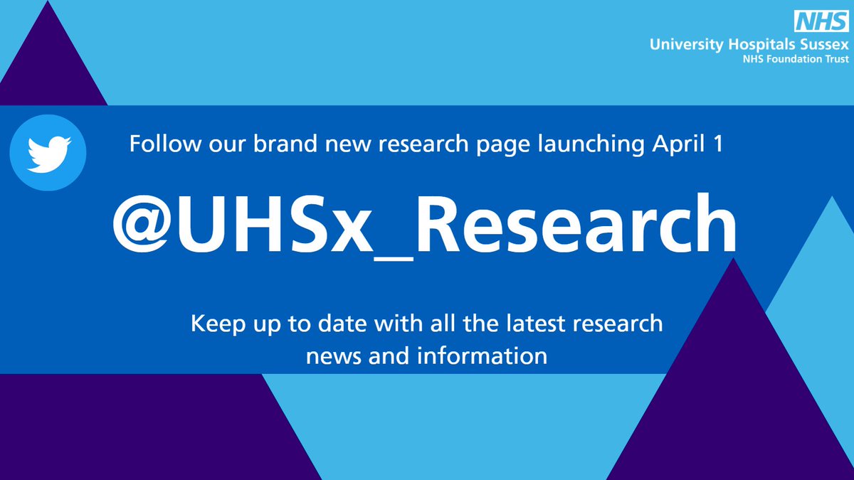 ✨Follow our new account @UHSx_Research #Research & #innovation news from across #Sussex from April 2023😍🧠🏅🫁🫀🦴👅👂🗣️👩‍🦼🦠 @UHSussex #Brighton #Worthing #Chichester #HaywardsHeath