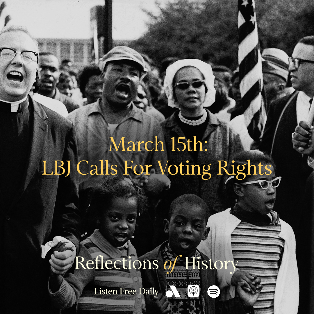 On the evening of March 15th, 1965, Lyndon Johnson spoke in the chamber of the House of Representatives, calling for voting rights in the wake of “Bloody Sunday” in Selma. 🎧: link.chtbl.com/ROH