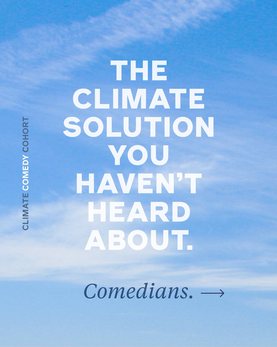 Gen_180's tweet photo. They're back! Co-created and directed by @Gen_180 and the @CMSImpact's GoodLaugh, our second-annual #ClimateComedyCohort brings together comedians from around the country to flip the script on climate change.

Keep calm and laugh on: meet the cohort ➝ https://t.co/zNX97tLLNu https://t.co/ektkt52Jfy