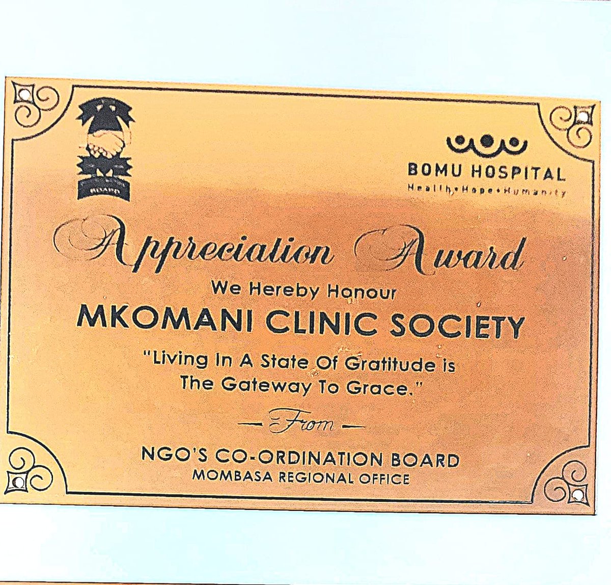 HospitalBomu's tweet photo. Mkomani Clinic Society which is the governing body of Bomu Hospital is a registered NGO in Kenya. 
Bomu Hospital works in close collaboration with the NGO’s Coordination Board https://t.co/JeGQauvhQy