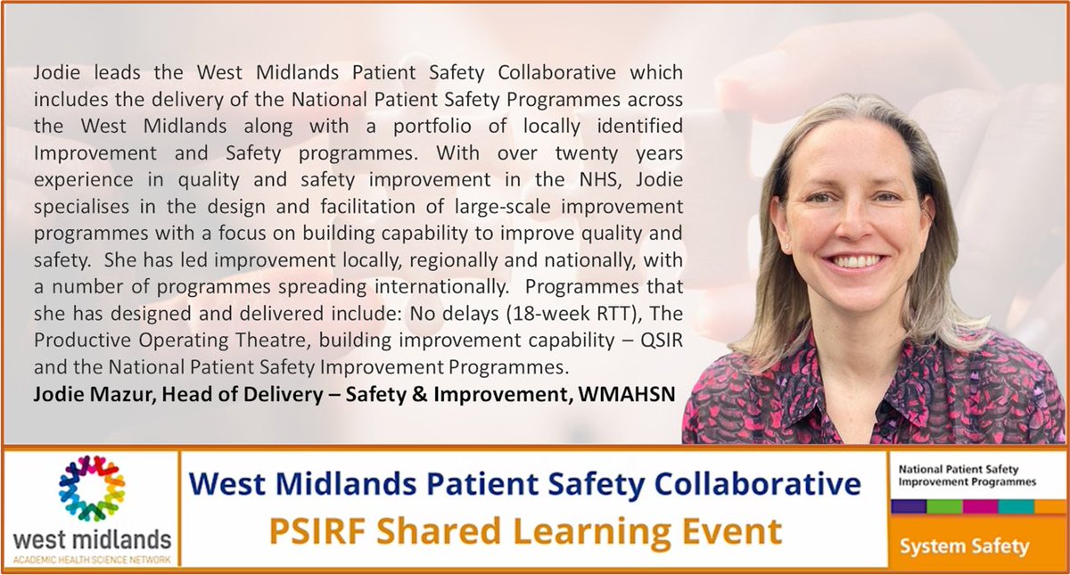 PtSafetyWM's tweet photo. Our 3rd webinar ‘Quality Improvement &amp; Model for Improvement’ will explore tools, techniques and practices that can be used to support practice.   Register via: https://t.co/srh2VxgUar 
@wmahsn @Dhodgkiss5 @harropvictoria1 @CarolineTillott @JodieMazur @nasrinkhan9 https://t.co/FuHMSRnR0h