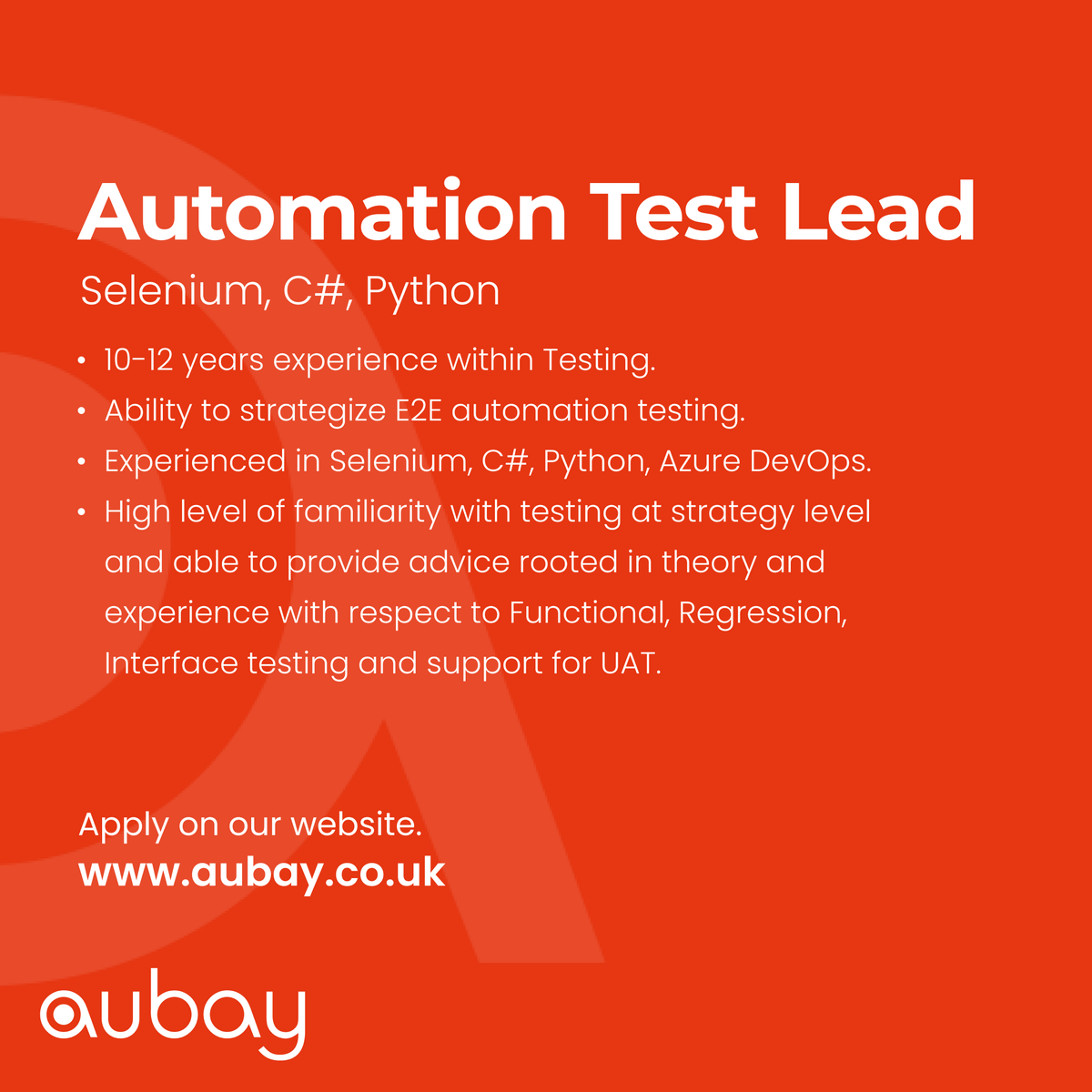AubayUK's tweet photo. Interested in being part of the #energytransition? 

Our team is currently #recruiting for some exciting roles, including some within #changemanagement #businessanalysis #automation #testing #dataengineering and more.
 
Apply today: https://t.co/CjZNFYJn6F 

#hiring #energyjobs https://t.co/WdkhS7h23Z