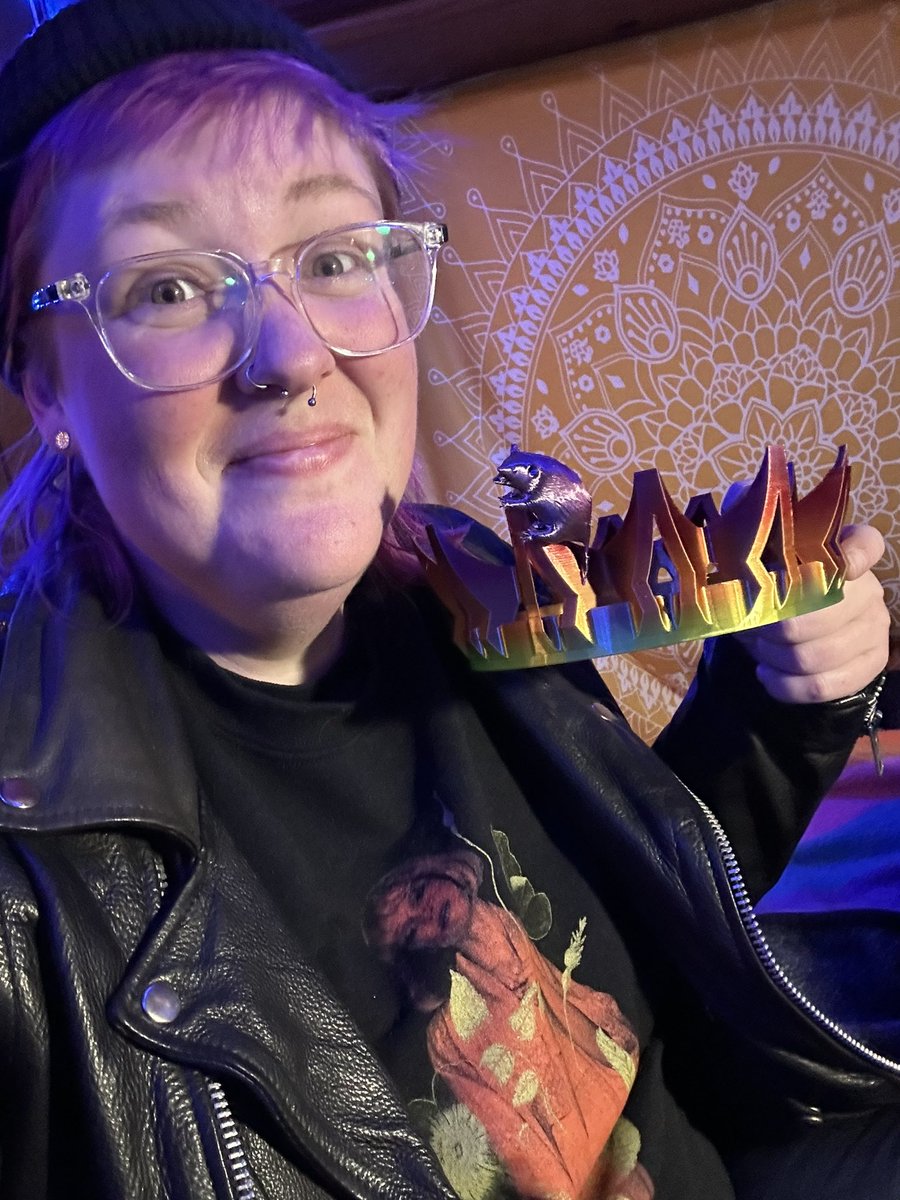 BrookeEden96's tweet photo. Y’all my friend 3D printed me a one of a kind, rainbow possum crown I AM SCREAMINF https://t.co/7nA3XkPNxU