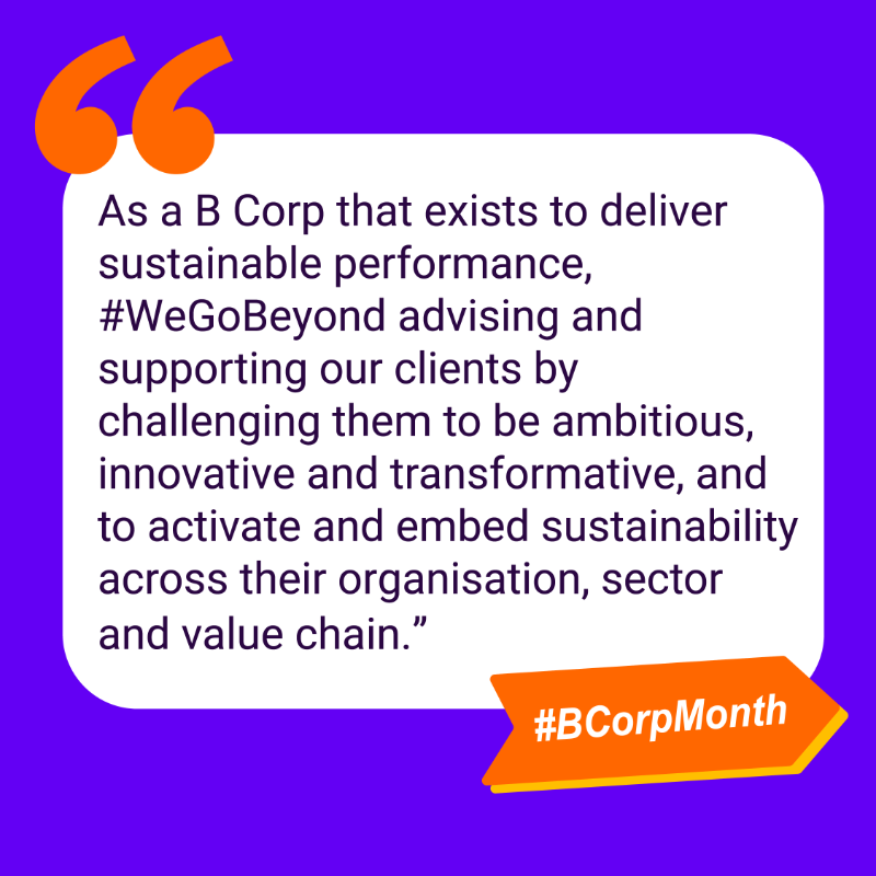 anthesis_group's tweet photo. As we continue to shine a spotlight on our #BLeaders throughout #BCorpMonth & explore how and why #WeGoBeyond at Anthesis, today we're featuring Claire Richards, Senior Consultant in ESG & Sustainability Strategy for the UK! Find out more about our B Leaders here: