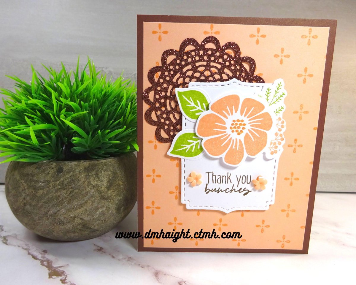 DMHaight's tweet photo. I love how the color of the year, Melon plays nicely off of mocha. See 2 cards in today's video: 
https://t.co/VEGj0pcGvy https://t.co/qEijCwra1N