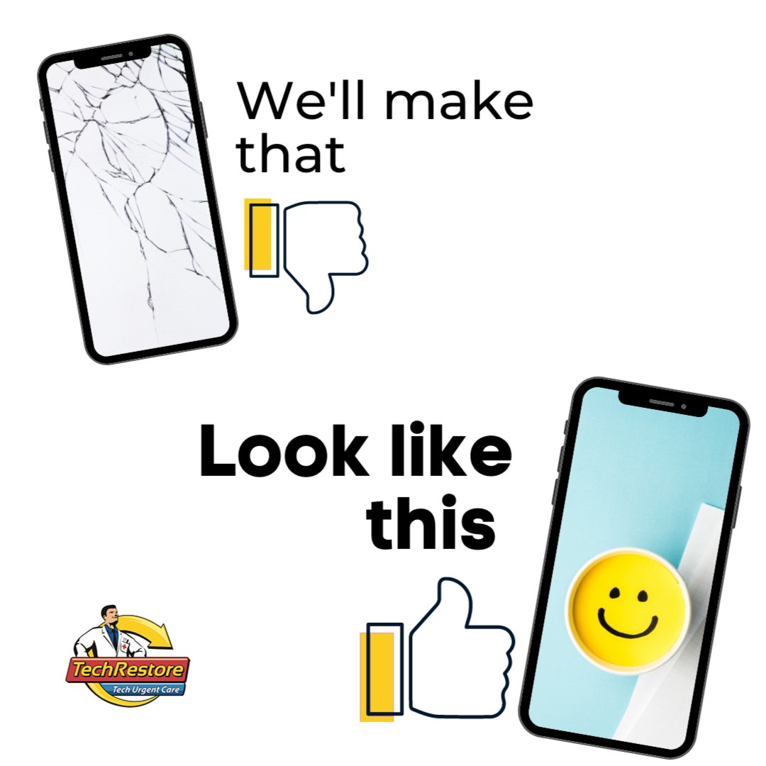 TechRestore (@techrestore) on Twitter photo We can turn that depressing cracked screen into a happy working screen at TechRestore. Stop in today!!!! 😔😁 We can turn that depressing cracked screen into a happy working screen at TechRestore. Stop in today!!!! 😔😁